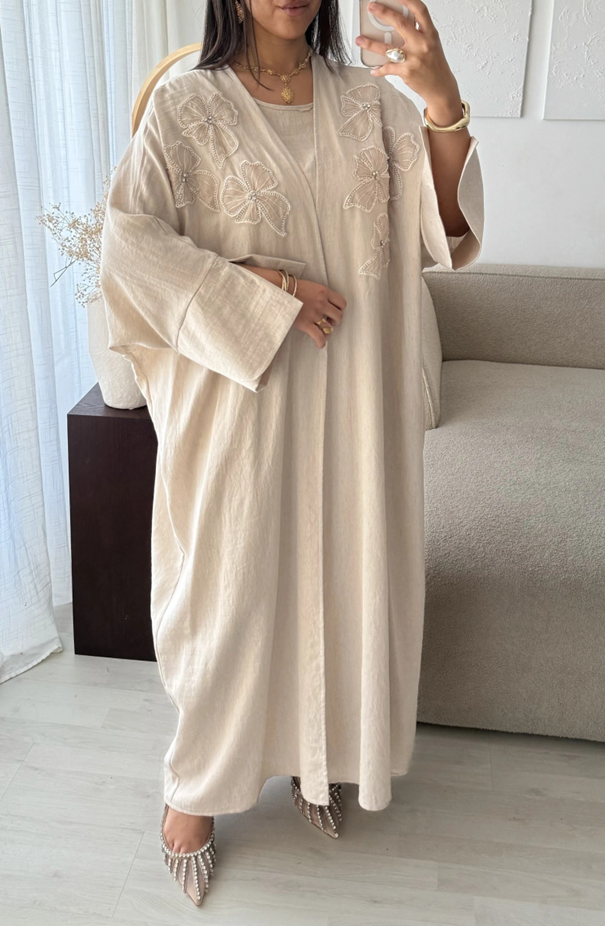 Abaya met Bloemenborduursel