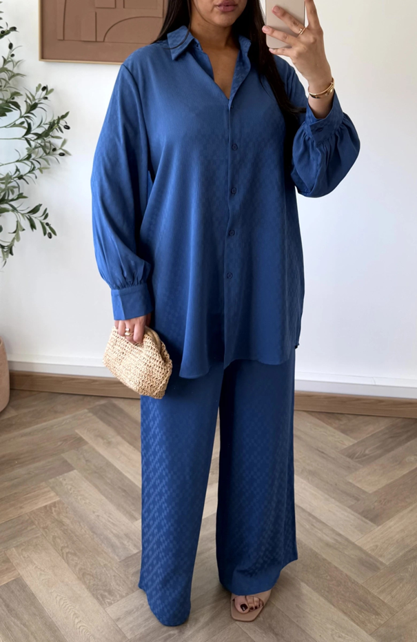 Oversized printed twinset