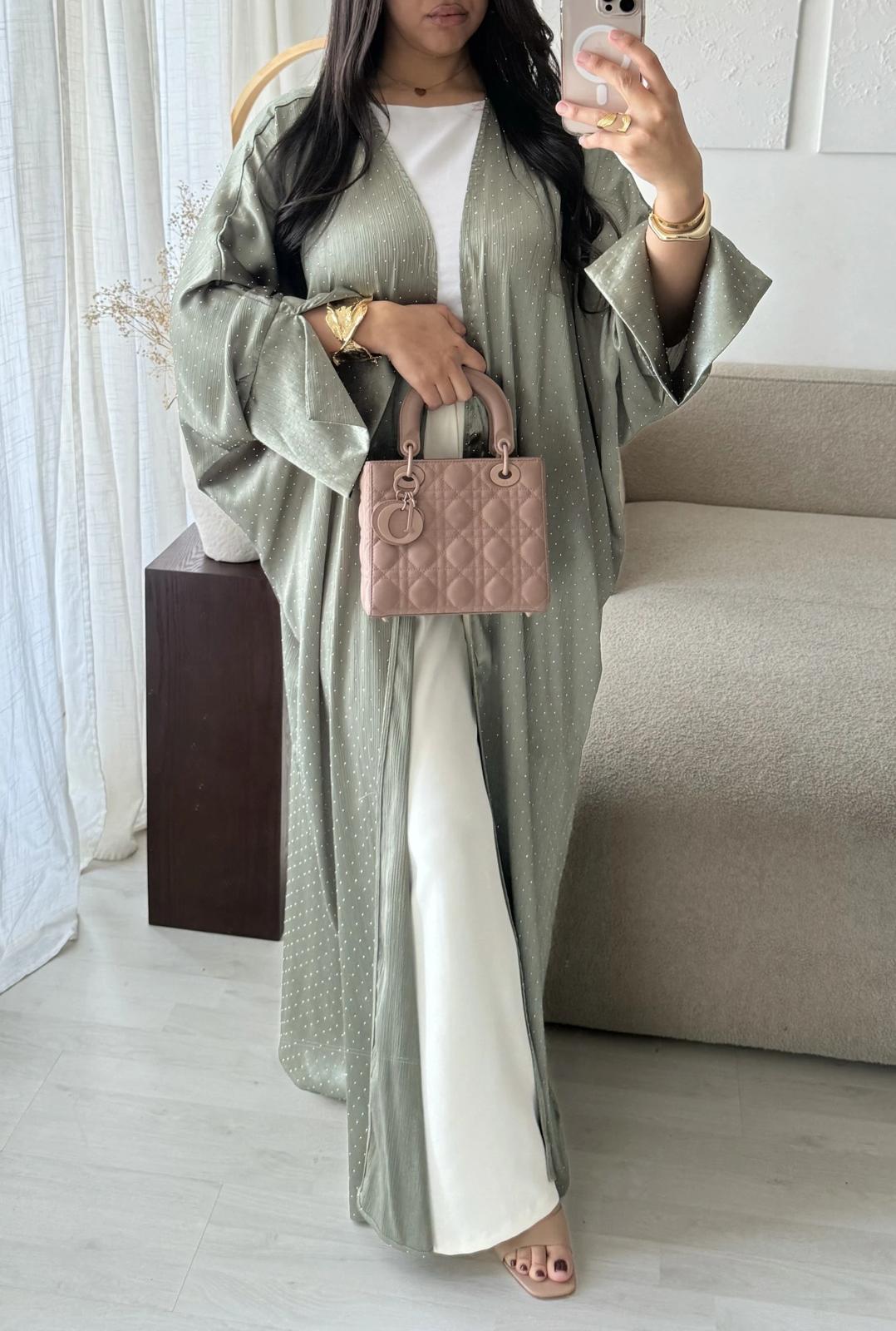 Wavy Rhinestone Kimono